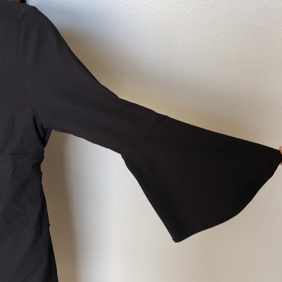 Lulus Center of Attention Black Dress with Bell Sleeves - Picture 8 of 9